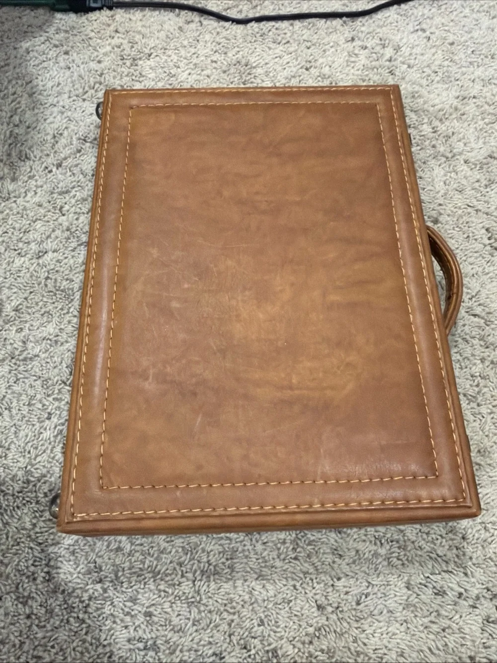 U.S. Luggage Leather ? Locking Vintage Brief Case Business Professional Attaché